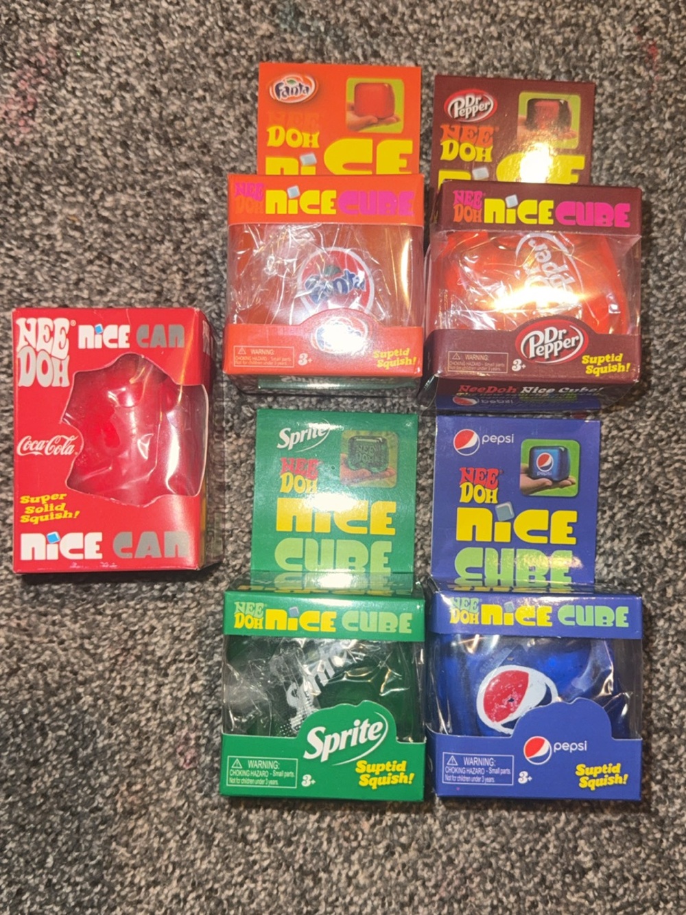 NeeDoh Soda Squishy Toys  - Dr Pepper, Pepsi, Coke, Sprite & Fanta - NEW
